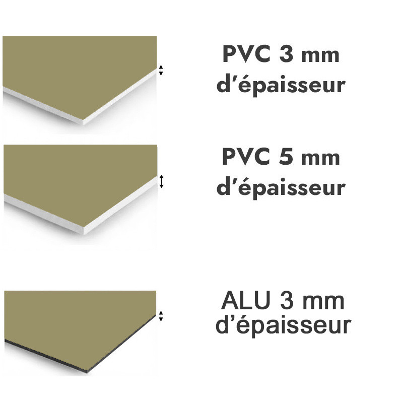 Panneau de douche Jaune olive - PVC et ALU épaisseurs