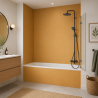 Panneau de douche RAL 1034 Jaune pastel sur mesure | Livraison gratuite