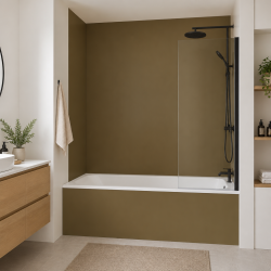Panneau de douche RAL 1036 Or nacré sur mesure | Livraison gratuite