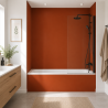 Panneau de douche RAL 2001 Orangé rouge sur mesure | Livraison gratuite
