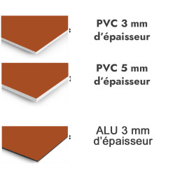 Panneau de douche Orangé rouge - PVC et ALU épaisseurs