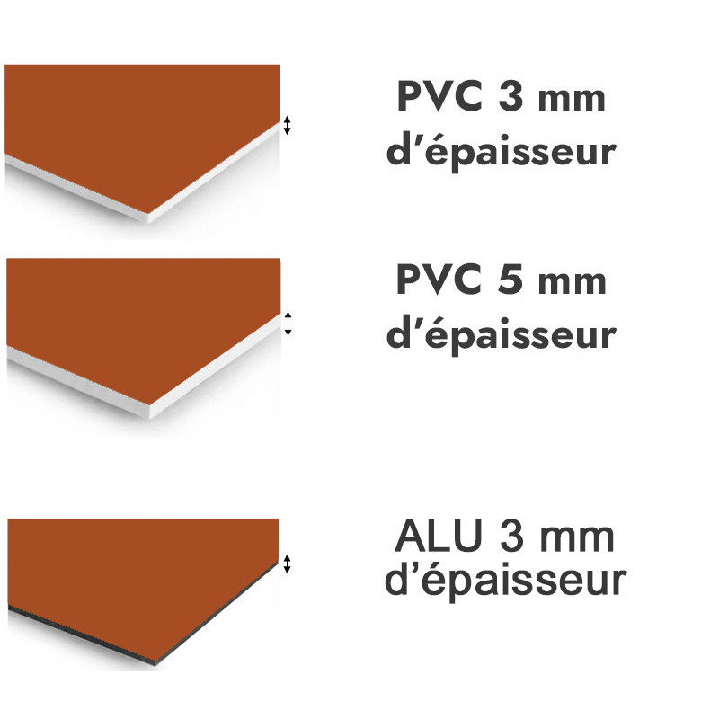 Panneau de douche Orangé rouge - PVC et ALU épaisseurs