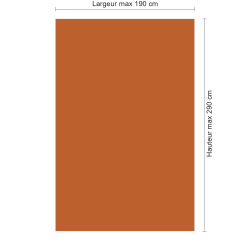 Panneau de douche RAL 2010 Orangé de sécurité sur mesure | Livraison gratuite