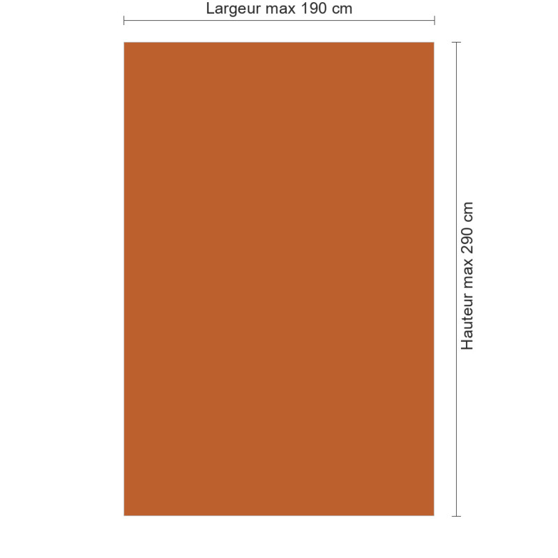 Panneau de douche RAL 2010 Orangé de sécurité sur mesure | Livraison gratuite
