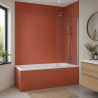 Panneau de douche RAL 2012 Orangé saumon sur mesure | Livraison gratuite