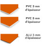 Panneau de douche Orangé RAL - PVC et ALU épaisseurs
