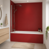 Panneau de douche RAL 3000 Rouge feu sur mesure | Livraison gratuite