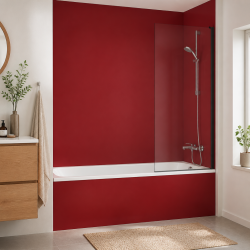 Panneau de douche RAL 3001 Rouge de sécurité sur mesure | Livraison gratuite