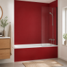 Panneau de douche RAL 3001 Rouge de sécurité sur mesure | Livraison gratuite