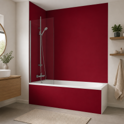 Panneau de douche RAL 3003 Rouge rubis sur mesure | Livraison gratuite