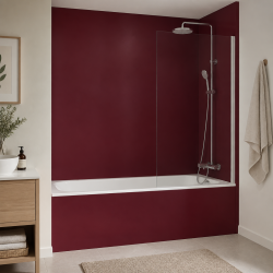 Panneau de douche RAL 3004 Rouge pourpre sur mesure | Livraison gratuite