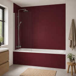 Panneau de douche RAL 3005 Rouge vin sur mesure | Livraison gratuite