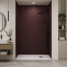 Panneau de douche RAL 3007 Rouge noir sur mesure | Livraison gratuite