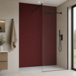 Panneau de douche RAL 3011 Rouge brun sur mesure | Livraison gratuite