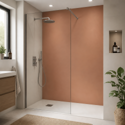 Panneau de douche RAL 3012 Rouge beige sur mesure | Livraison gratuite