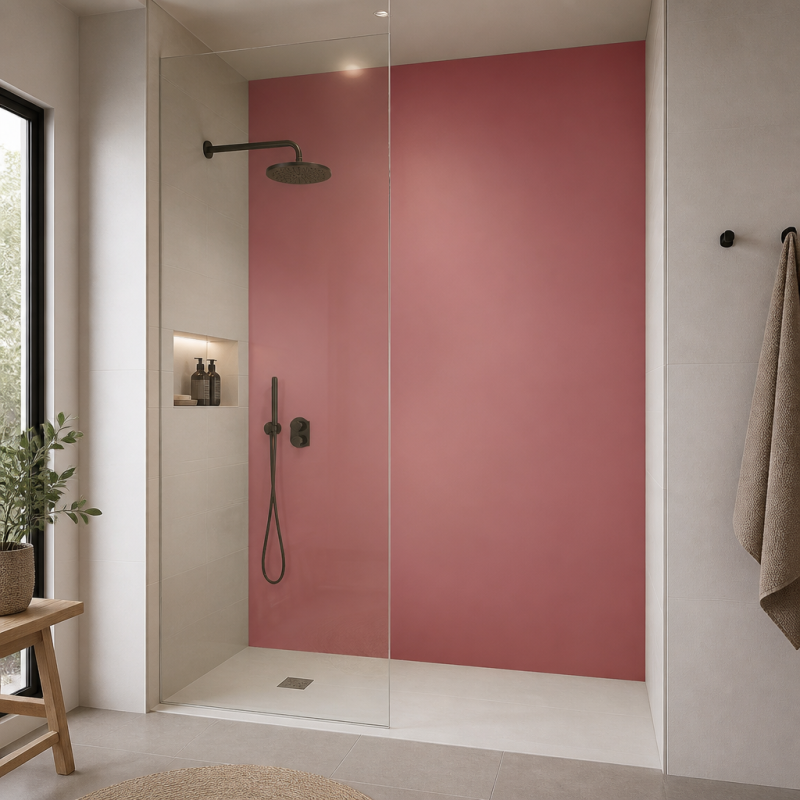 Panneau de douche RAL 3014 Vieux rose sur mesure | Livraison gratuite