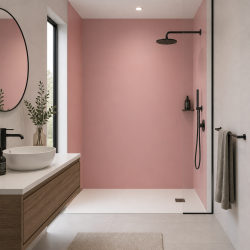 Panneau de douche RAL 3015 Rose clair sur mesure | Livraison gratuite
