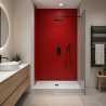 Panneau de douche RAL 3020 Rouge signalisation sur mesure | Livraison gratuite