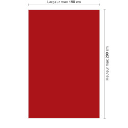 Panneau de douche RAL 3020 Rouge signalisation sur mesure | Livraison gratuite
