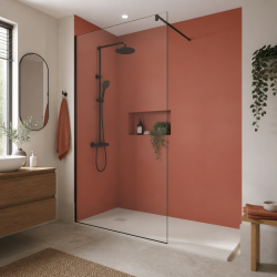 Panneau de douche RAL 3022 Rouge saumon sur mesure | Livraison gratuite