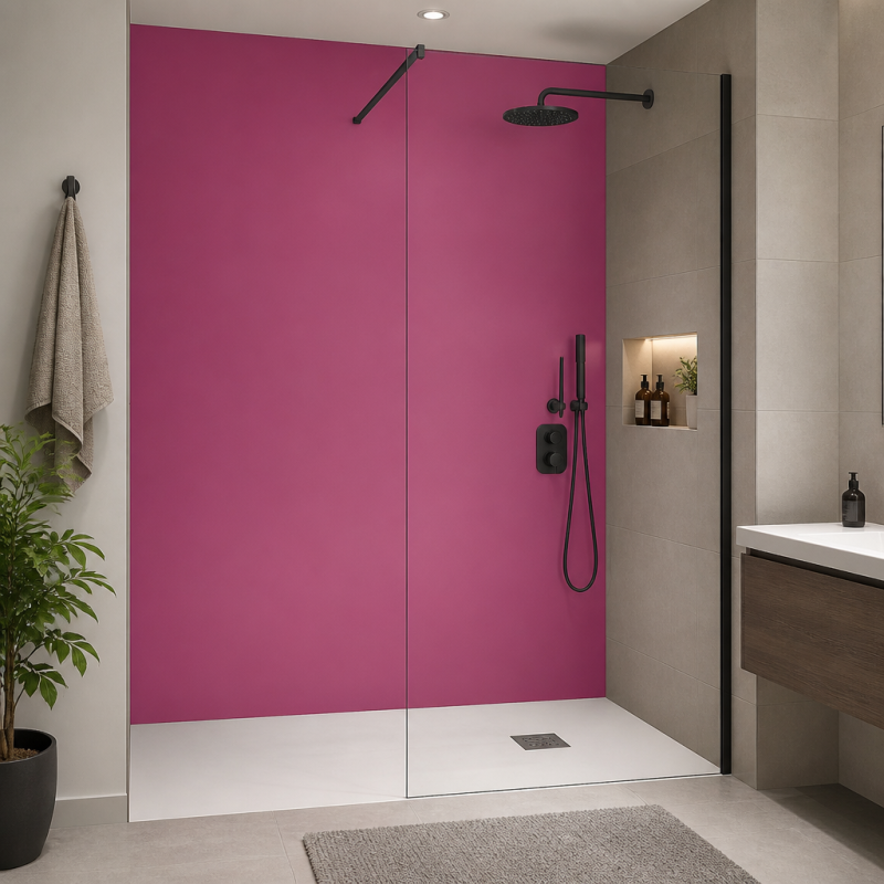 Panneau de douche RAL 4003 Violet bruyère sur mesure | Livraison gratuite