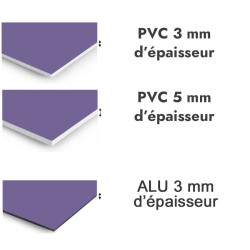 Panneau de douche Lilas bleu - PVC et ALU épaisseurs
