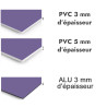 Panneau de douche Lilas bleu - PVC et ALU épaisseurs
