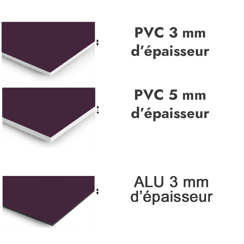 Panneau de douche Violet pourpre - PVC et ALU épaisseurs