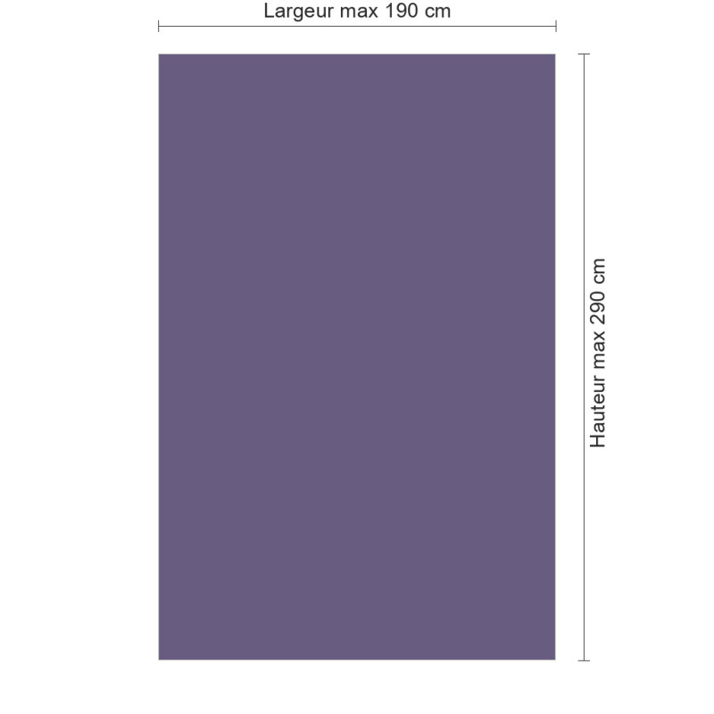 Panneau de douche RAL 4011 Violet nacré sur mesure | Livraison gratuite