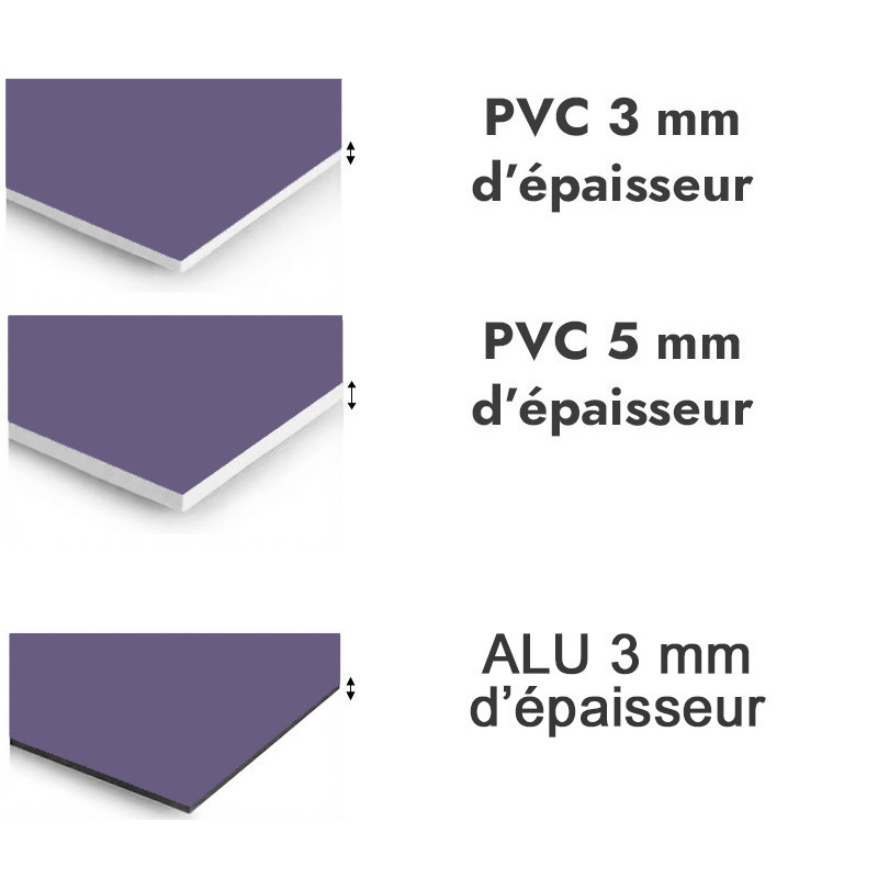 Panneau de douche Violet nacré - PVC et ALU épaisseurs
