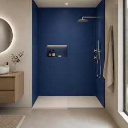 Panneau de douche RAL 5002 Bleu outremer sur mesure | Livraison gratuite