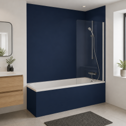 Panneau de douche RAL 5003 Bleu saphir sur mesure | Livraison gratuite