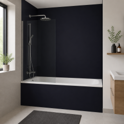 Panneau de douche RAL 5004 Bleu noir sur mesure | Livraison gratuite
