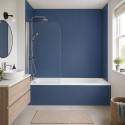Panneau de douche RAL 5007 Bleu brillant sur mesure | Livraison gratuite
