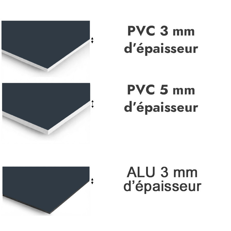 Panneau de douche Bleu gris - PVC et ALU épaisseurs