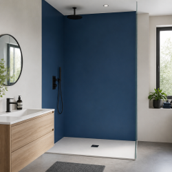 Panneau de douche RAL 5009 Bleu azur sur mesure | Livraison gratuite