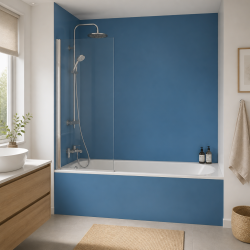 Panneau de douche RAL 5012 Bleu clair sur mesure | Livraison gratuite