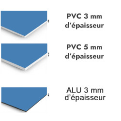 Panneau de douche Bleu clair - PVC et ALU épaisseurs