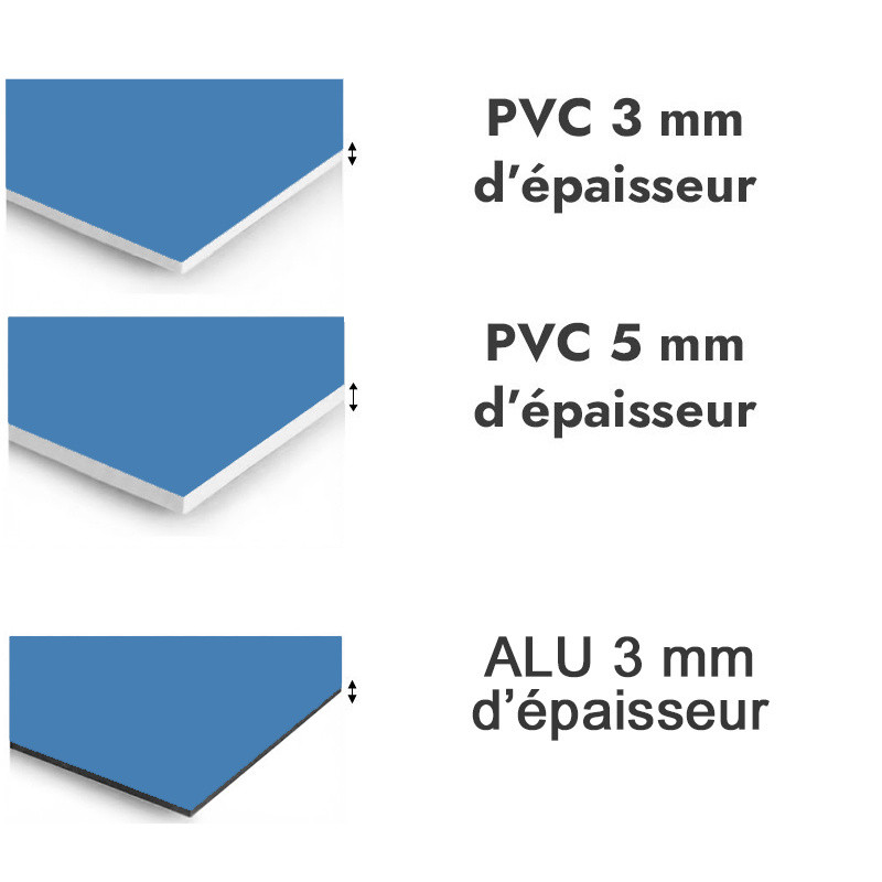Panneau de douche Bleu clair - PVC et ALU épaisseurs
