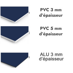 Panneau de douche Bleu cobalt - PVC et ALU épaisseurs