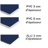 Panneau de douche Bleu cobalt - PVC et ALU épaisseurs