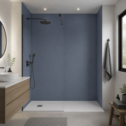 Panneau de douche RAL 5014 Bleu pigeon sur mesure | Livraison gratuite