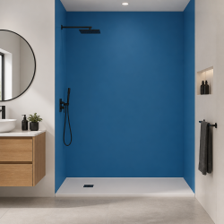 Panneau de douche RAL 5015 Bleu ciel sur mesure | Livraison gratuite