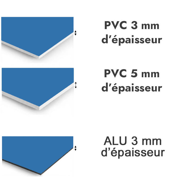 Panneau de douche Bleu ciel - PVC et ALU épaisseurs