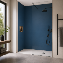 Panneau de douche RAL 5019 Bleu capri sur mesure | Livraison gratuite
