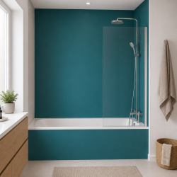 Panneau de douche RAL 5021 Bleu deau sur mesure | Livraison gratuite