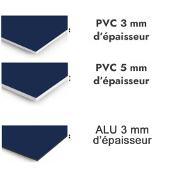 Panneau de douche Bleu nuit nacré - PVC et ALU épaisseurs