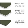 Panneau de douche Vert olive - PVC et ALU épaisseurs