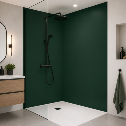 Panneau de douche RAL 6005 Vert mousse sur mesure | Livraison gratuite