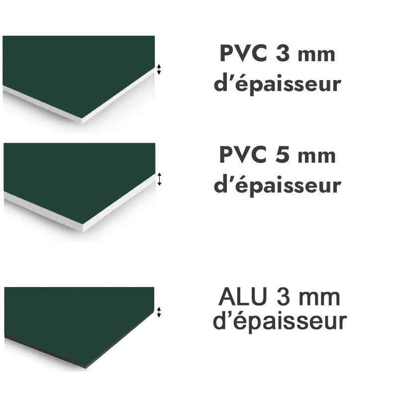 Panneau de douche Vert mousse - PVC et ALU épaisseurs